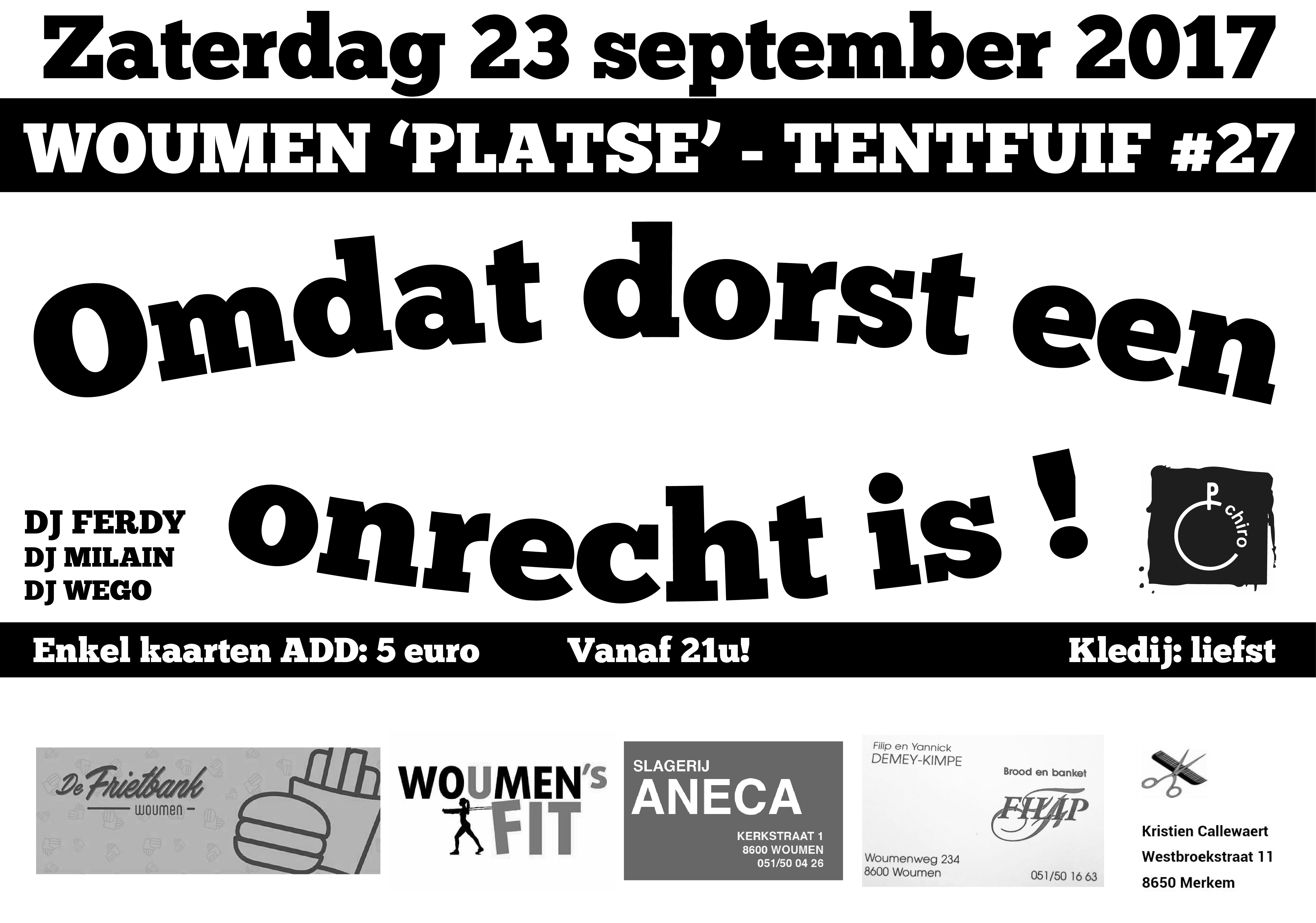 Tentfuif affiche op 23/09/2017